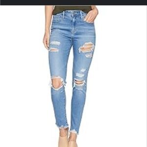Women's Blue Distressed Jeans